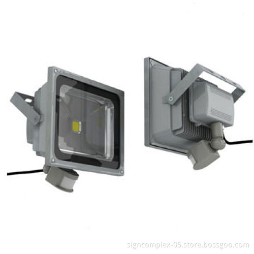50W infrared and light detected LED floodlight, can service over 50,000 hours, IP rating Ip54